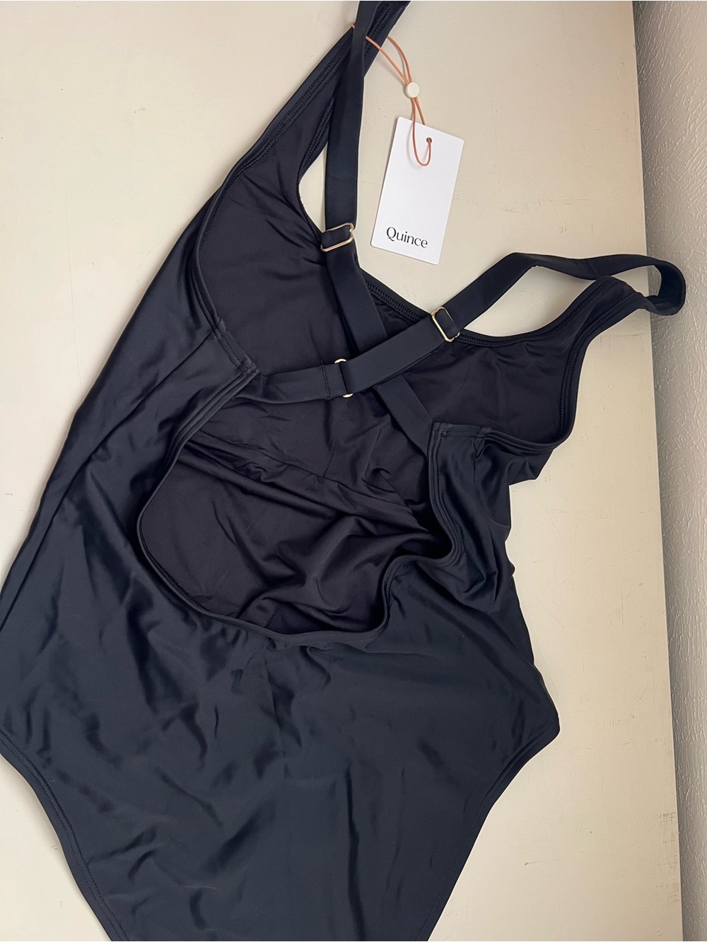Quince Women's Italian Cross-Back One-Piece Swimsuit NWT // Size L